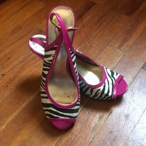 Candies Zebra high heels